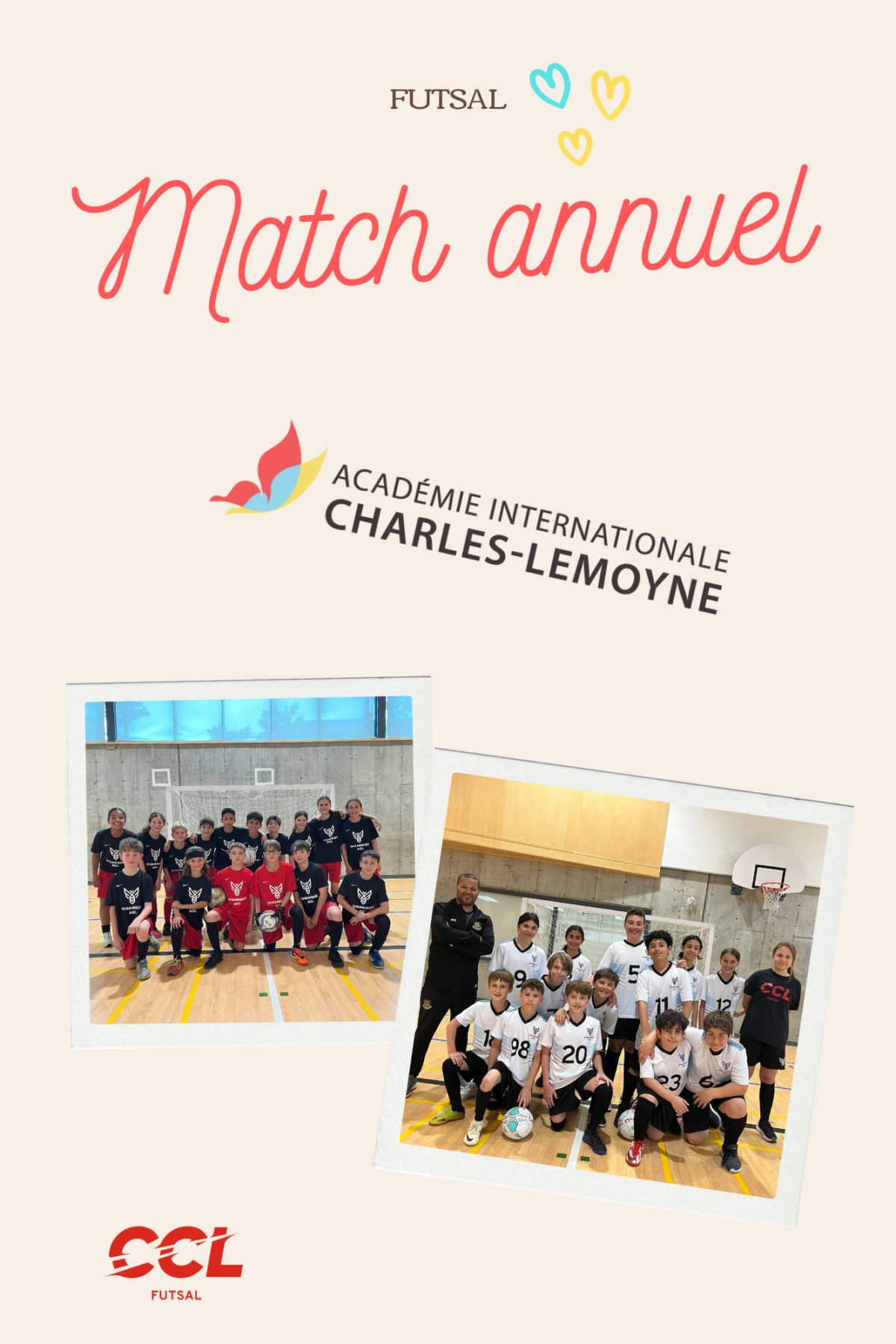 Match annuel de futsal de l’Académie internationale Charles-Lemoyne